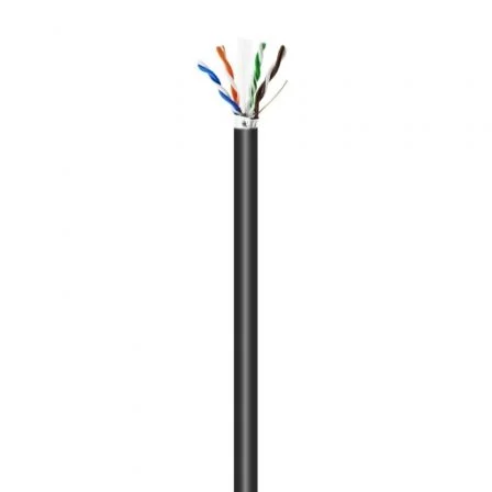 Aisens Cable de Red Exterior Impermeable RJ45 Cat.6 FTP Rígido AWG24 Negro 305M